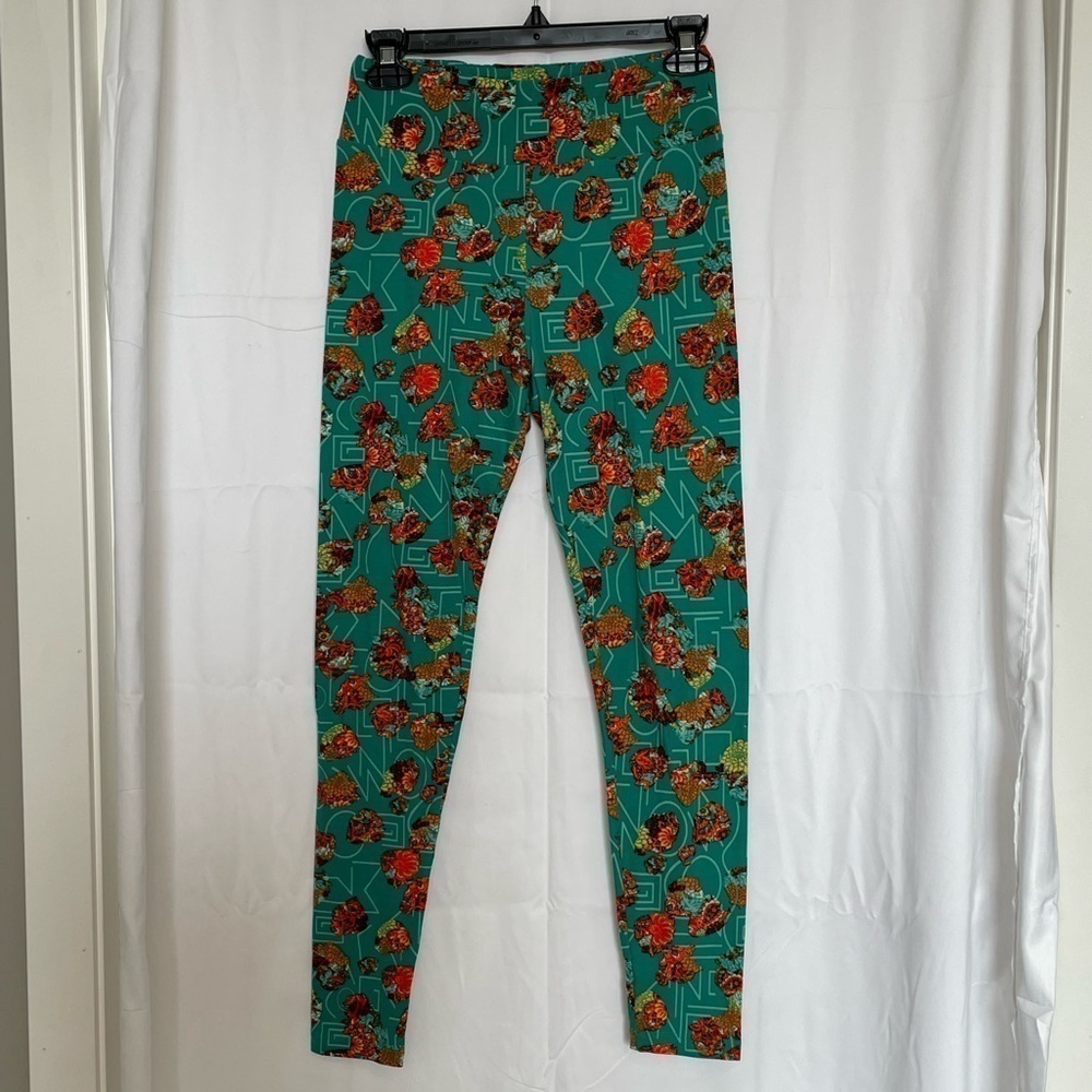 Lularoe/ One Size Print Leggings - Picture 1 of 9